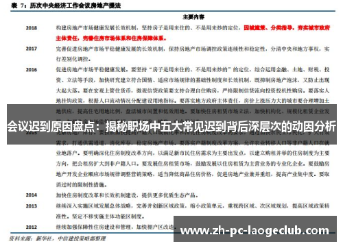 会议迟到原因盘点：揭秘职场中五大常见迟到背后深层次的动因分析